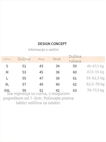 Ženska sportska jakna od najlona i spandeksa, uski kroj, stojeći ovratnik sa zipom, dugi rukavi, duljina 50–65 cm