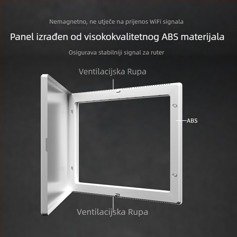 Ugrađena kutija slabih struja s multimediškim informacijskim modulom za kućnu optičku mrežu, unutarnja upotreba. Marka Minaem/Monsan. Kućište i poklopac od ABS.