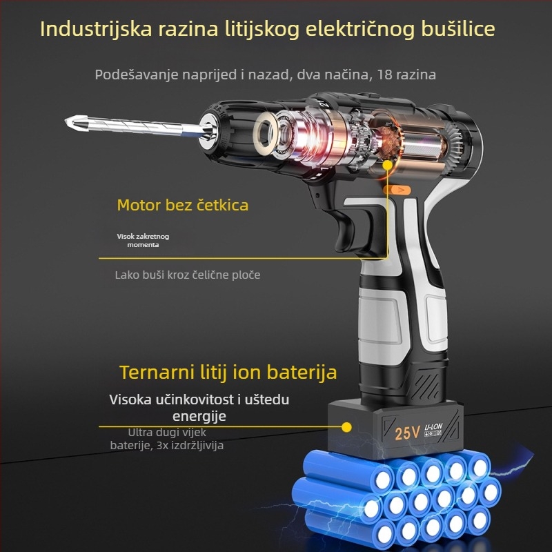 Kućni set alata za električare – demontažni alati, višenamjensko električno bušenje za obradu drva i popravke