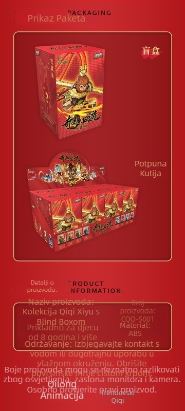 Monkey King i Guanyin mini figura - skup slaganje, ABS plastika, do 38 komada, za uzrast 7–14