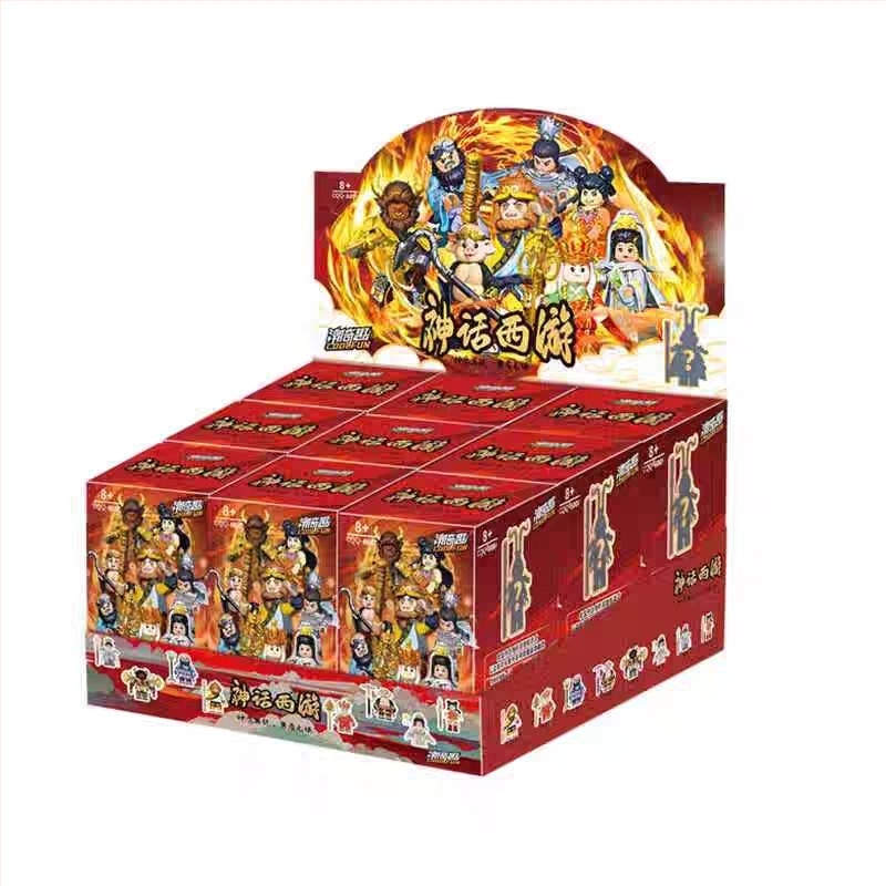 Monkey King i Guanyin mini figura - skup slaganje, ABS plastika, do 38 komada, za uzrast 7–14