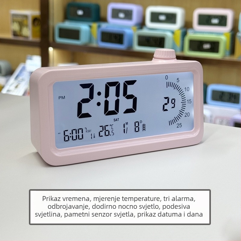 Studentski vizualni timer sat za dnevni boravak s dvostrukim zaslonom, moderan budilnik za djecu