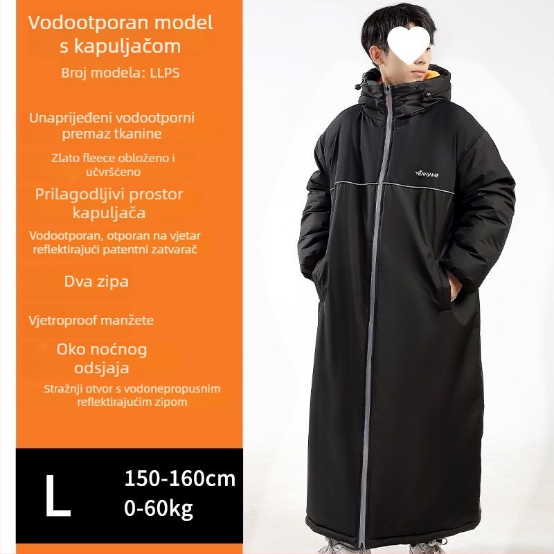 Unisex Corduroy kaput, korejskog stila, vojni stil, opušten kroj, zimska fleece podstava, glavni materijal lan pod 10%, proljeće 2025