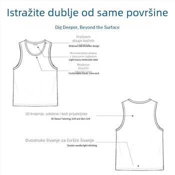 Sportska veste bez rukava od pamuka – jednobojna, slobodan kroj, debeli materijal