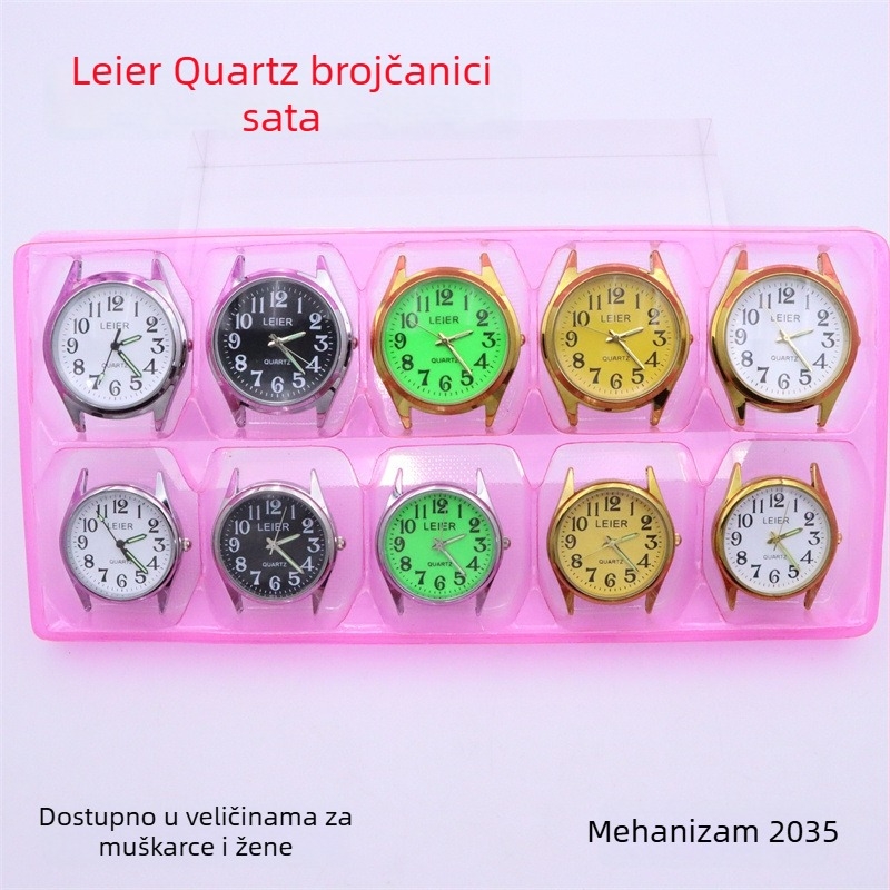 Reer kvarcni sat s 2035 mehanizmom za muškarce i žene, analogni brojčanik, svijetli u tami