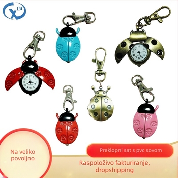 Retro džepni sat s motivom insekta – unisex kvarcni mehanizam SL39, 24-satni indikator, vodootporan