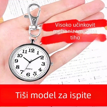 Kapsni sat za ispite s mehaničkim pogonom, okrugli brojčanik promjera 40 mm, kućište od legure, običnim staklom