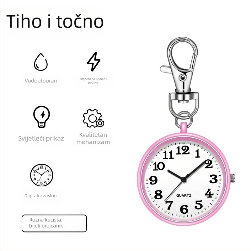 Kapsni sat za ispite s mehaničkim pogonom, okrugli brojčanik promjera 40 mm, kućište od legure, običnim staklom