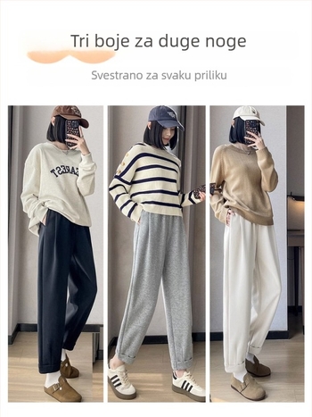 Jingqi trudničke hlače: proljeće-jesen, casual, harém stil, podrška trbuhu, dugačke hlače