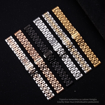 Remen za sat od nehrđajućeg čelika s kopčom leptir, Seven-Bead Starry Sky stil