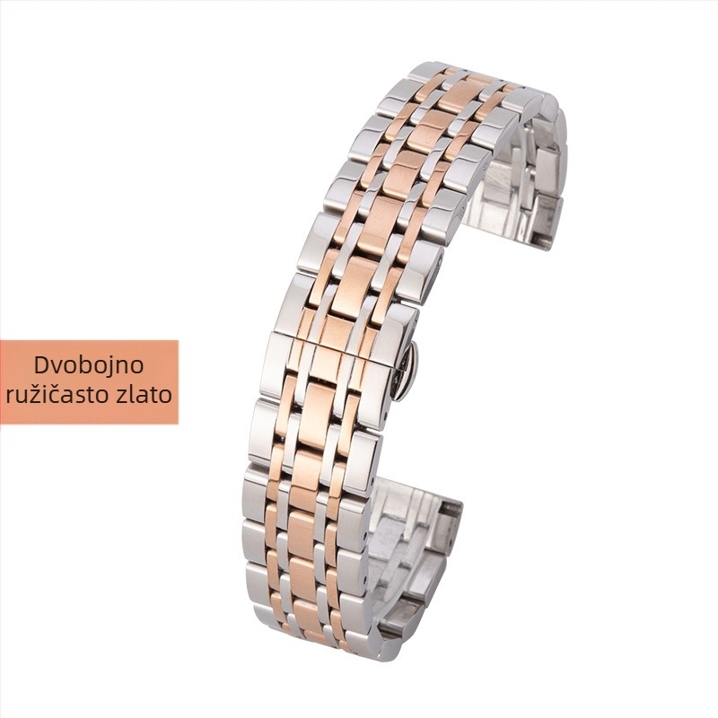 Remen za sat od nehrđajućeg čelika s kopčom leptir, Seven-Bead Starry Sky stil