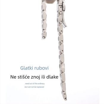 Nerđajući čelični kaiš za sat s kopčom leptir, sedam perli, dizajn zvjezdadanog neba, unisex