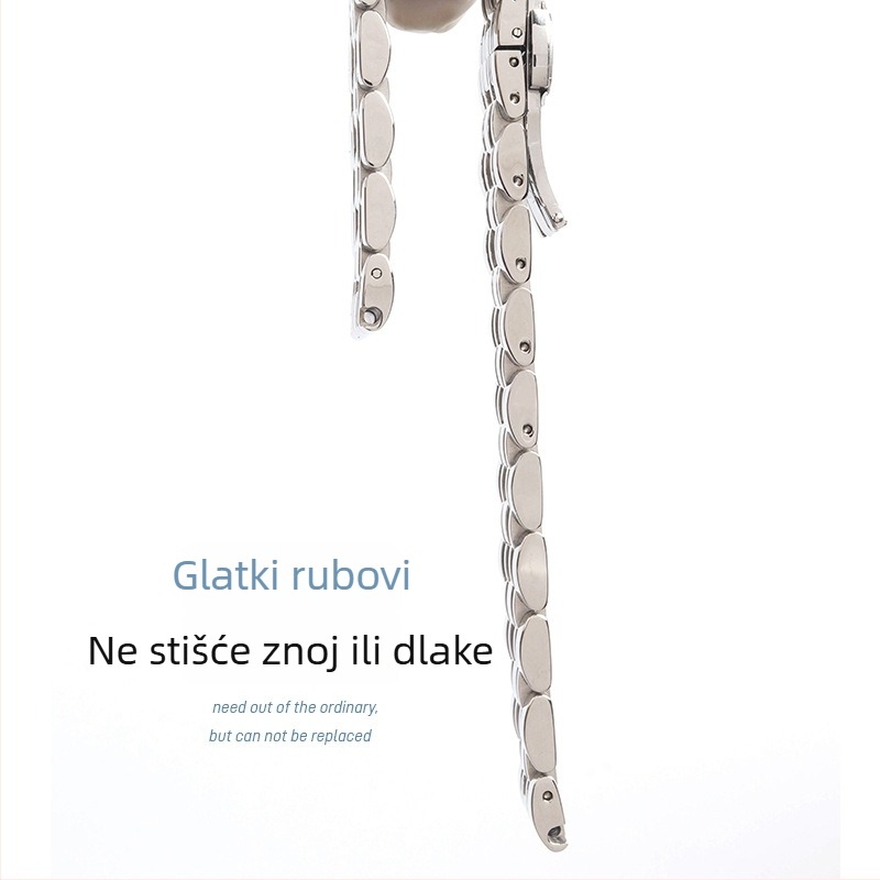 Nerđajući čelični kaiš za sat s kopčom leptir, sedam perli, dizajn zvjezdadanog neba, unisex