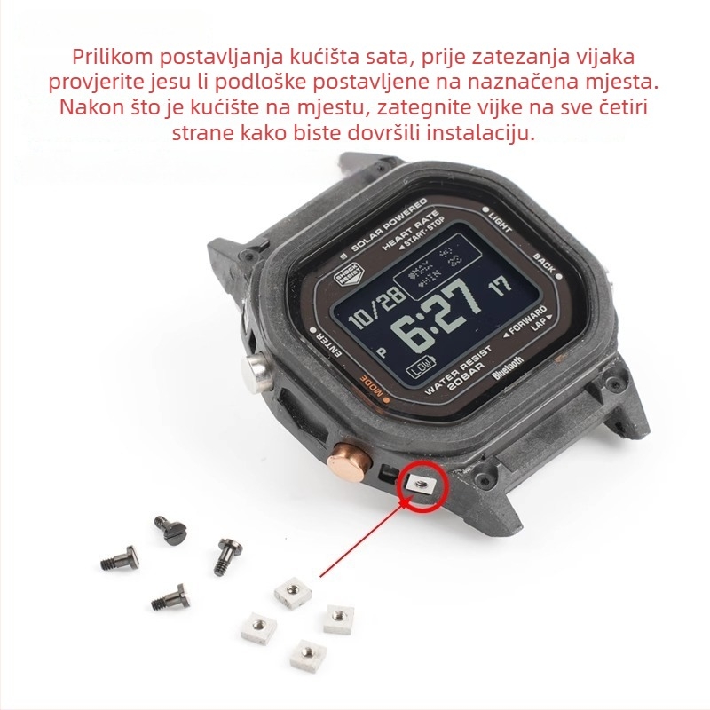 Hendry Casio serija DW-H5600 mali kvadratni kućište i remen od nehrđajućeg čelika
