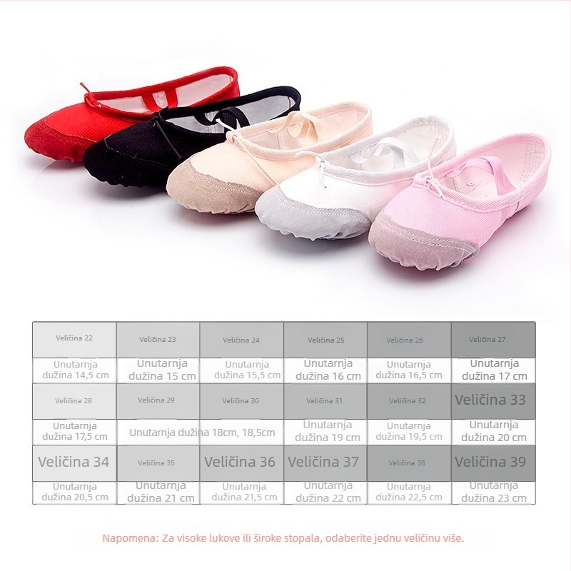 Plesne cipele za odrasle, unisex, kožna podloga, platnena gornja, prozračna i lagana, prikladna za balet, moderni i latino ples