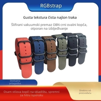 Platneni remen za sat s ovalnom kopčom i vakuumskim premazom – RGBstrap