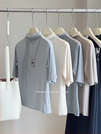 Majica s kapuljom, casual stil, polu-visoki ovratnik, srednji rukav, jednobojna poliester tkanina