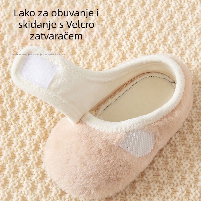 Dječje indoor cipele za hodanje, mekana podstava, veluru unutarnja podstava, protuklizna potplata, zatvara Velcro, za djecu 1–3 i 4–6 godina