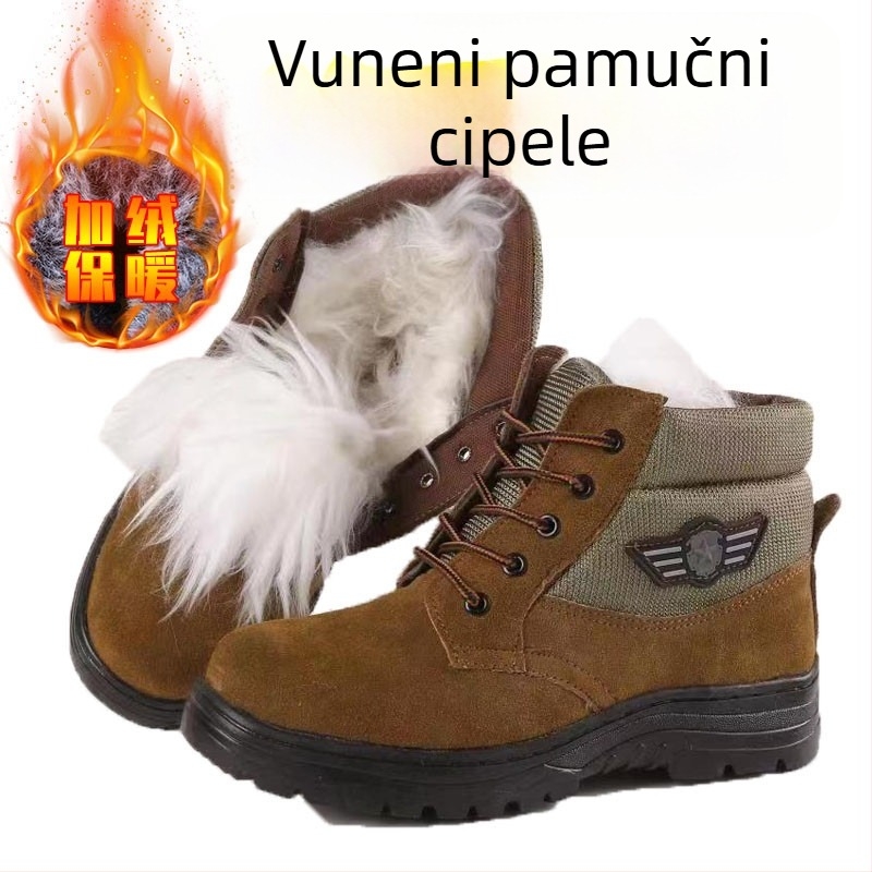 Čizme za zavarivanje s visokim vrhom i čeličnim prstom, teleća koža, gumena đon, kožna podstava