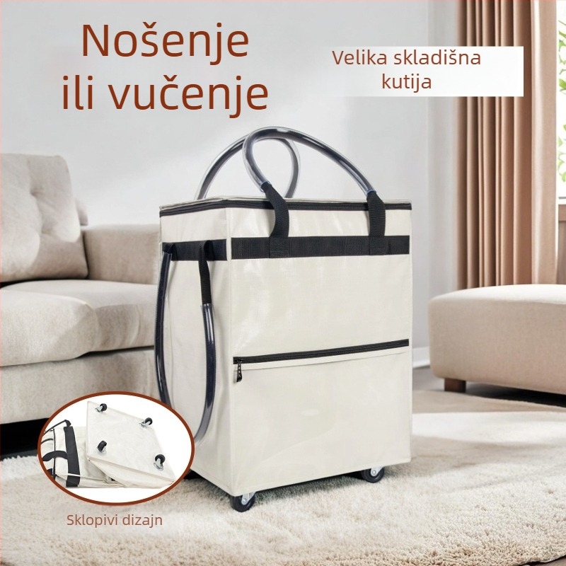 Haoken sklopiva torba za kupovinu s kotačićima, velika kapaciteta, višenamjenska, prijenosno skladištenje