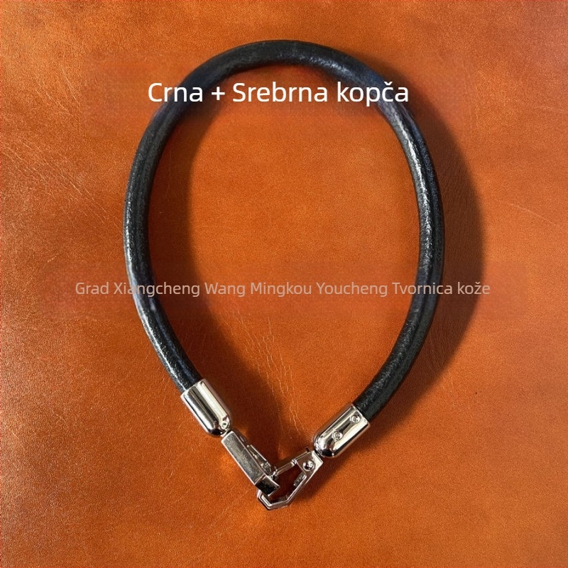 Remen za torbicu – prirodna koža, prvi sloj bikove kože, otporan na trošenje, model YC-62, stil: mix‑and‑match estetika