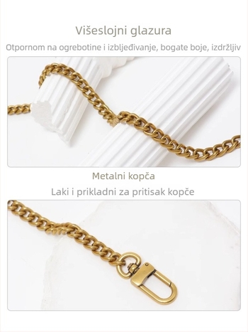 Metalni remen za torbu Dionysus, otporan na habanje, gradski minimalistički stil, proljeće 2025.
