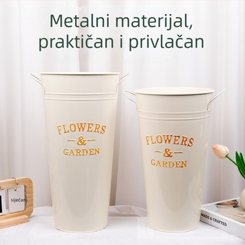 Lonac za cvijeće od željeza, Željezni umjetnički dizajn, Moderan minimalistički stil, Namijenjen za stolni ili podni prikaz, Ured i kućna dekoracija