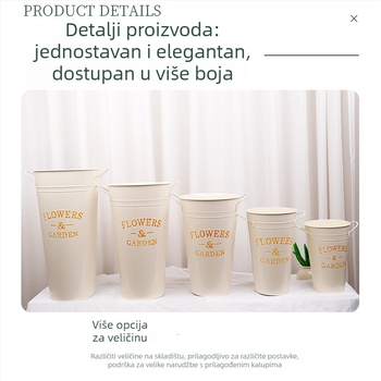 Lonac za cvijeće od željeza, Željezni umjetnički dizajn, Moderan minimalistički stil, Namijenjen za stolni ili podni prikaz, Ured i kućna dekoracija
