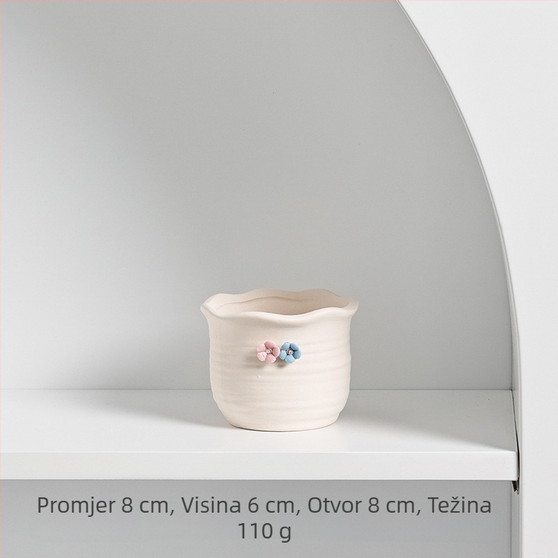 Keramička posuda za cvijeće, minimalistički stil, ručna izrada, za stolnu upotrebu, izdržljiva, otporna na koroziju