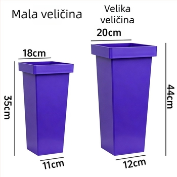 Plastična posuda za bukete cvijeća, četvrtaste, velike veličine, za kućnu uporabu ili izlog cvjećarne