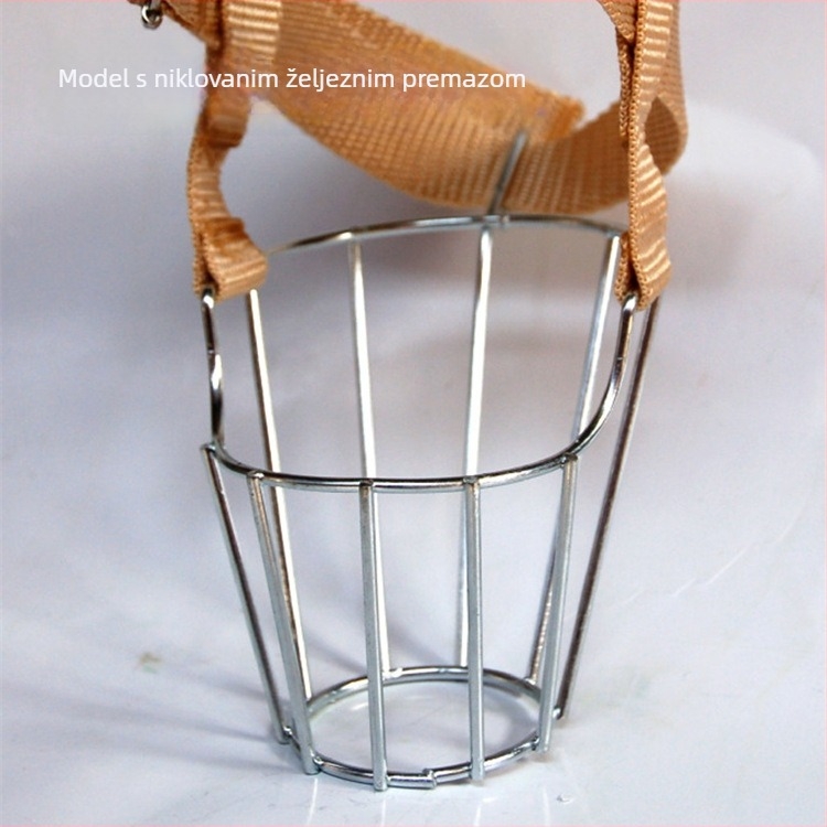 Maska za psa od nehrđajućeg čelika, zaštita od ugriza i mogućnost ispijanja vode