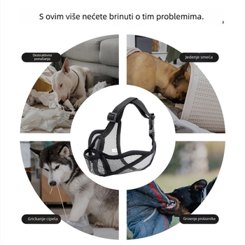 Belu Muzzle za pse, Poliester, Prozračna, Prot lajanja i ugriza