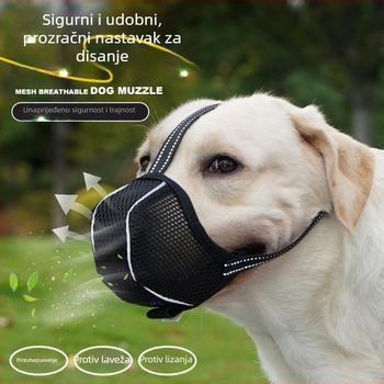 Move poliesterska maska za psa, podesiva, prozračna mrežasta konstrukcija, protiv ugriza, protiv laja
