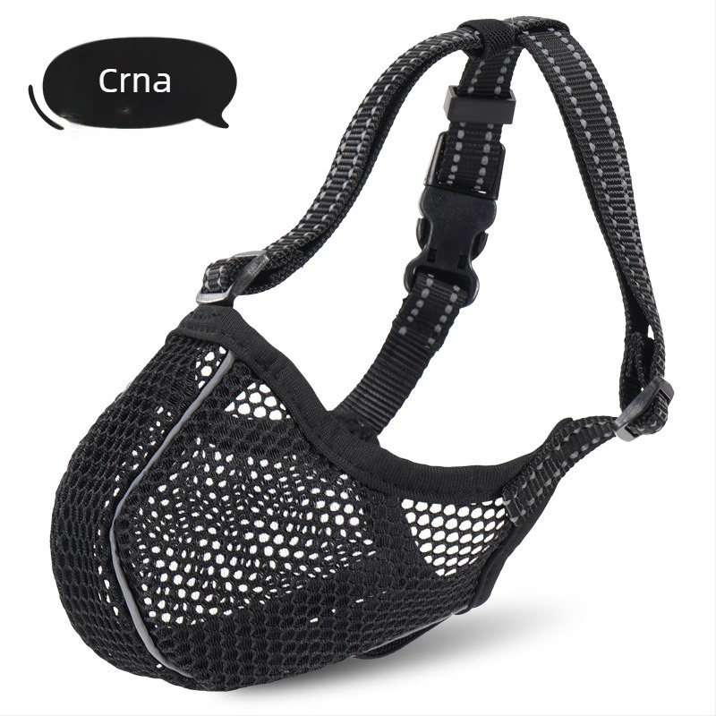 Move poliesterska maska za psa, podesiva, prozračna mrežasta konstrukcija, protiv ugriza, protiv laja