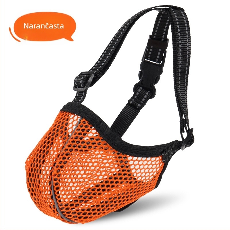 Move poliesterska maska za psa, podesiva, prozračna mrežasta konstrukcija, protiv ugriza, protiv laja