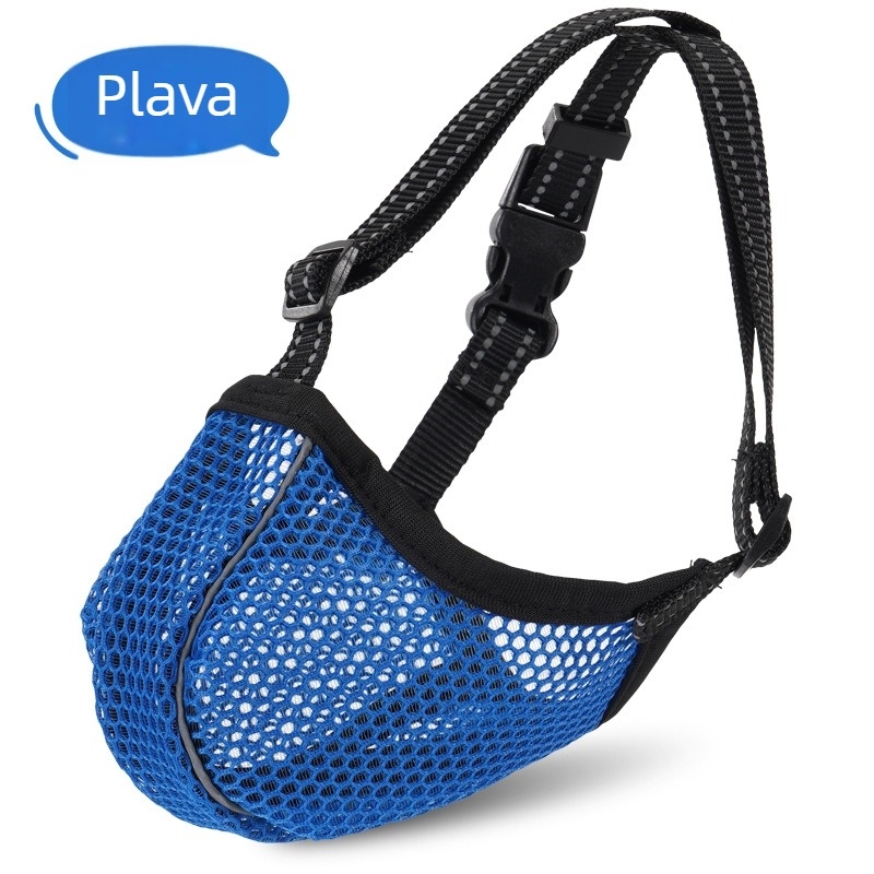 Move poliesterska maska za psa, podesiva, prozračna mrežasta konstrukcija, protiv ugriza, protiv laja