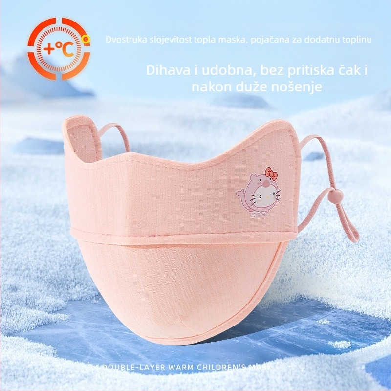 Dječja pamučna maska za jesen/zimu – crtani dizajn, maska na uho, dekorativna funkcija (materijal: pamuk; uzorak: crtani lik; stil maske: za uho; sezona: jesen/zima)