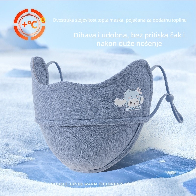 Dječja pamučna maska za jesen/zimu – crtani dizajn, maska na uho, dekorativna funkcija (materijal: pamuk; uzorak: crtani lik; stil maske: za uho; sezona: jesen/zima)