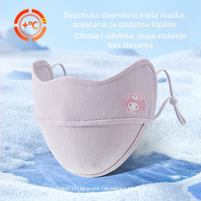 Dječja pamučna maska za jesen/zimu – crtani dizajn, maska na uho, dekorativna funkcija (materijal: pamuk; uzorak: crtani lik; stil maske: za uho; sezona: jesen/zima)