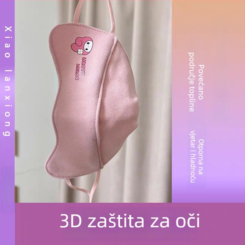 Dječja topla maska s crtanim motivom za zimu – debela maska od pamuka, otporna na vjetar za dječake i djevojčice