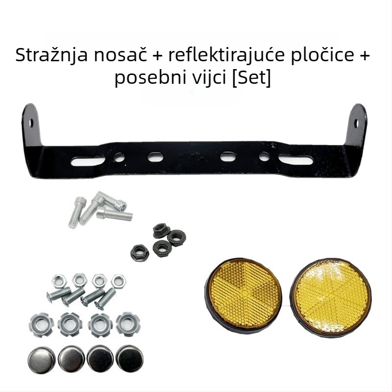 Stražnji nosač registarske pločice za električna vozila s reflektirajućim okvirom — model 101, kompatibilan s drugim modelima, izvorna tvornica