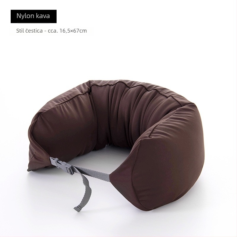 U-oblikovani putni jastuk za vrat, punjenje od čestica pjene, 100% pamuk, japanski stil, za odrasle