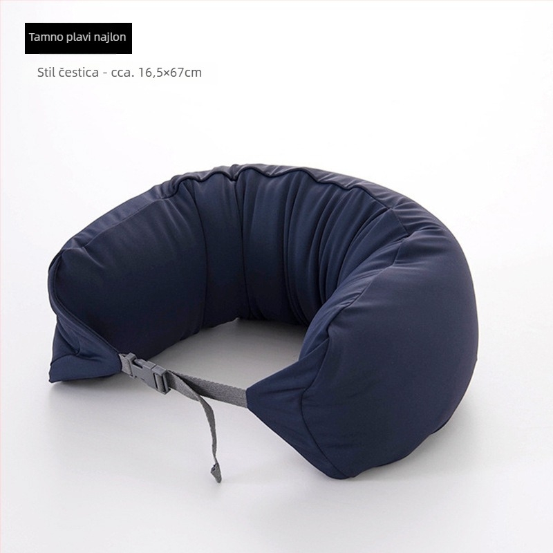 U-oblikovani putni jastuk za vrat, punjenje od čestica pjene, 100% pamuk, japanski stil, za odrasle