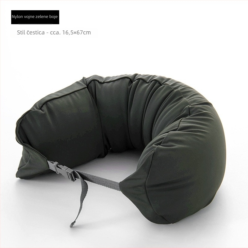 U-oblikovani putni jastuk za vrat, punjenje od čestica pjene, 100% pamuk, japanski stil, za odrasle