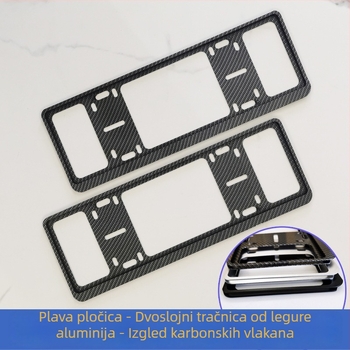Okvir za registarsku pločicu automobila, aluminijska legura, kompatibilan s M817