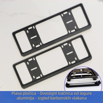 Okvir za registarsku pločicu automobila, aluminijska legura, kompatibilan s M817