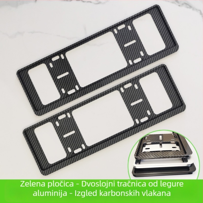 Okvir za registarsku pločicu automobila, aluminijska legura, kompatibilan s M817