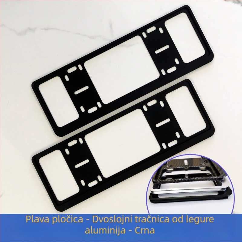 Okvir za registarsku pločicu automobila, aluminijska legura, kompatibilan s M817