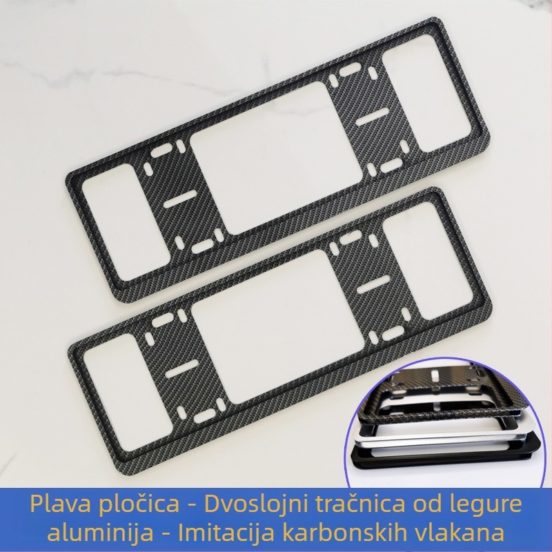 Okvir za registarsku pločicu automobila, aluminijska legura, kompatibilan s M817