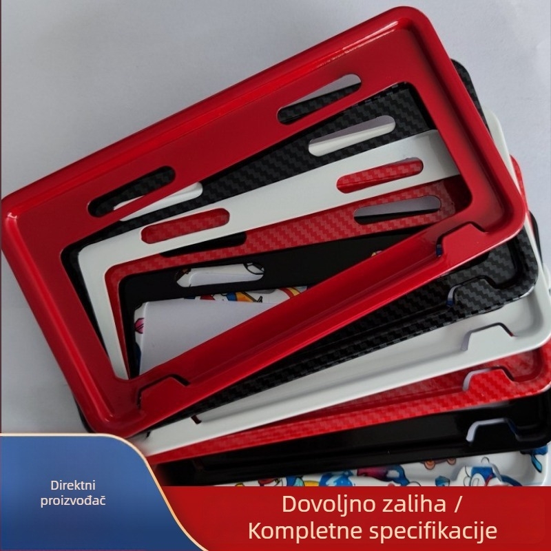 Željezni okvir za registracijsku pločicu 9x18 s zaštitnim poklopcem protiv savijanja za električni skuter